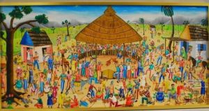 Village Scene And Street Fair