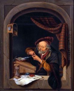 Scribe By A Window