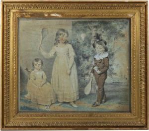 Portrait Of Ellen, George, Frederick And Amelia Ray by John Downman