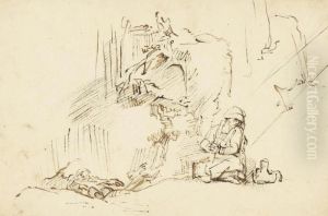 Hagar And Ishmael In The Desert by Willem Drost