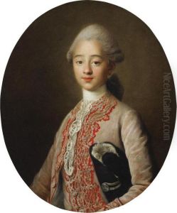 Portrait De Jeune Garcon De Trois Quarts by Francois-Hubert Drouais