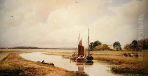 Langrick Ferry on the River Witham near Boston, Lincolnshire