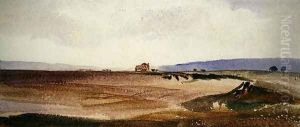 An Open Landscape with a Cart in the Distance