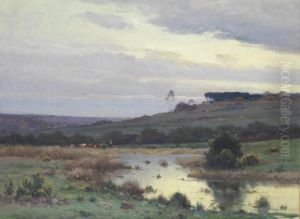 Landscape With A Pond by Eugene Gustav Ducker