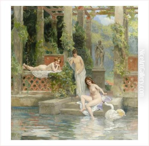 Baigneuses Et Cygne - view 1