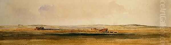Harvesting in the Lincolnshire Wolds - view 1