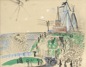 Sainte-adresse, L'eglise Au Bord De La Mer by Raoul Dufy