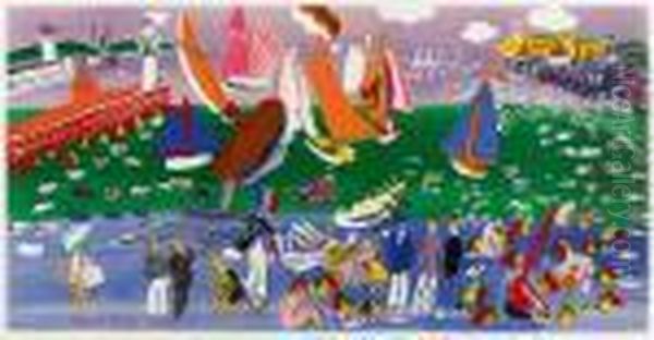 Sommerliches Getummel In Einer Bucht - view 1