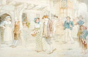 Street Scene With Figures