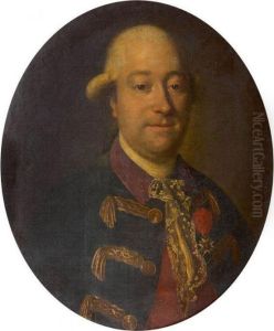 Portrait D'officier Avec L'ordre De Saint-louis by Joseph Siffrein Duplessis