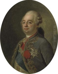 Portrait Of Louis Xvi, Half-length, In Formal Dress by Joseph Siffrein Duplessis