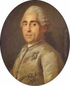 Portrait Of A Gentleman, Bust-length, In A Green Coat And White Lace Cravat by Joseph Siffrein Duplessis
