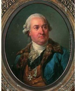 Portrait D'homme A La Veste Bleue by Joseph Siffrein Duplessis
