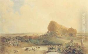 Stacking Barley, Lincolnshire by Peter de Wint
