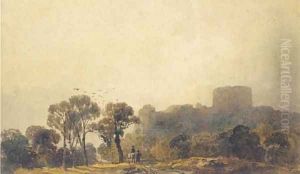 The Old Castle wall, Lincoln by Peter de Wint