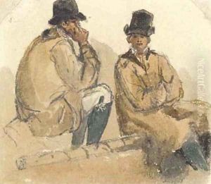 Two Rustic Figures by Peter de Wint