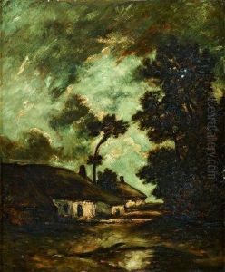 Chaumiere A Cayeux, En Normandie by Jules Dupre