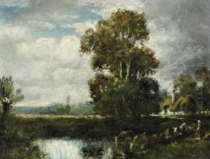 At The Watering Hole by Jules Dupre