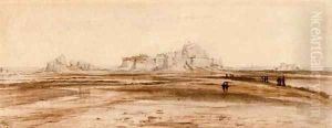View of Elizabeth Castle, St Helier, Jersey by Peter de Wint