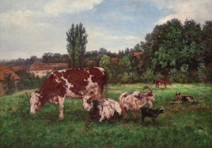 Paesaggio Con Buoi E Caprette