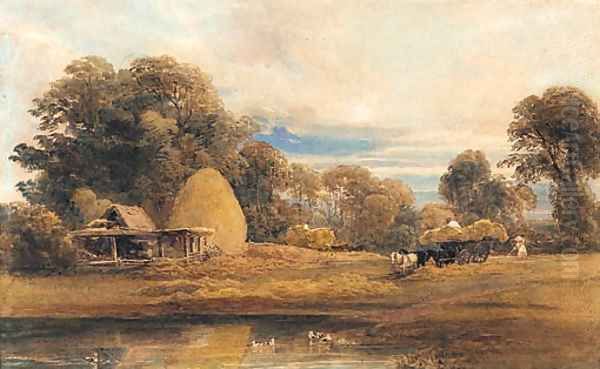 Harvesting, probably on the Lincolnshire Cliff - view 1