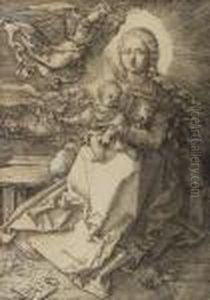 Virgin And Child With Angel by Albrecht Durer