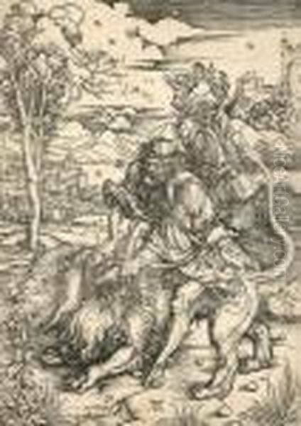 Samson Vechtend Met De Leeuw - view 1
