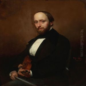 Portrait Of A Musician With A Violin