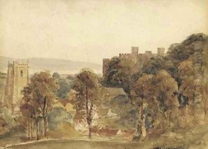 View of Ludlow Castle by Peter de Wint