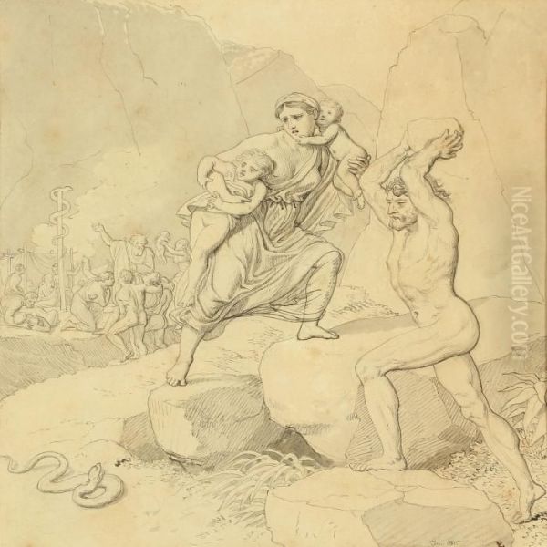 When Israels Children Spoke
Against God And Moses The Lord Sent Burning Snakes Against The People - view 1