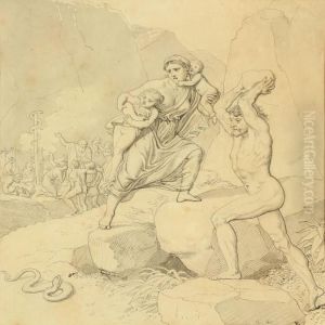 When Israels Children Spoke
Against God And Moses The Lord Sent Burning Snakes Against The People by Christoffer Wilhelm Eckersberg