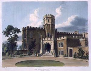 The Head Masters House, Rugby School, from History of Rugby School, part of History of the Colleges, engraved by Joseph Constantine Stadler (fl.1780-1812) pub. by R. Ackermann, 1816 by William Westall