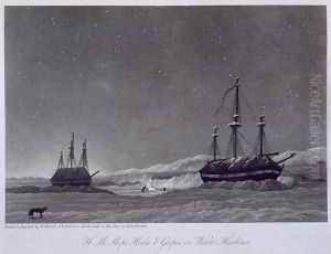 H.M. Ships Hecla & Griper in Winter Harbour, from Journal of a Voyage for the Discovery of a North West Passage from the Atlantic to the Pacific performed in the Years 1819-20, by William Edward Parry, published 1821 by William Westall