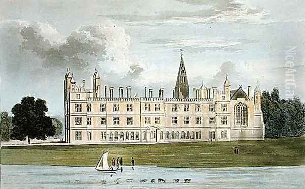 Burghley House, from Ackermanns Repository of Arts, published c.1826 - view 1