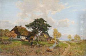 Winter Landscape With Sleigh