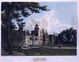Charter House from the Play Ground, from History of Charter House School, part of History of the Colleges, engraved by William James Bennett (1787-1844) pub. by R. Ackermann, 1816 by William Westall