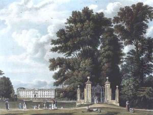 King's College from Clare Hall Piece, from Ackermanns History of Cambridge, 1815 King's College from Clare Hall Piece, from Ackermanns History of Cambridge, 1815