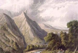 View in the Bore Ghaut, engraved by T. Fielding and coloured by J.B. Hogarth, 1803