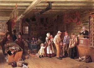 The Village Post Office by Thomas Waterman Wood