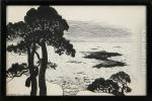 Tallar Vid Havet, Signerad Albert Engstrom - view 1