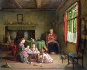A Tea Party, 1862 by Thomas Webster