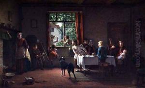 Roast Pig, 1862 by Thomas Webster