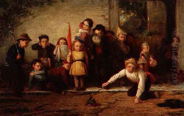 Volunteers at Artillery Practice, 1871 - view 1