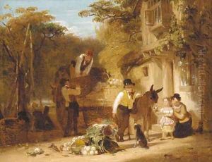 The market cart by Thomas Webster