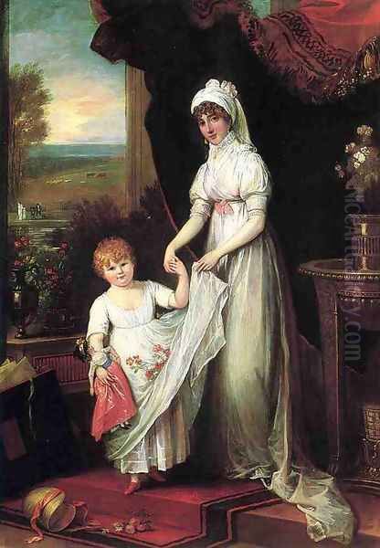 Mrs Thomas Keyes and Her Daughter - view 1