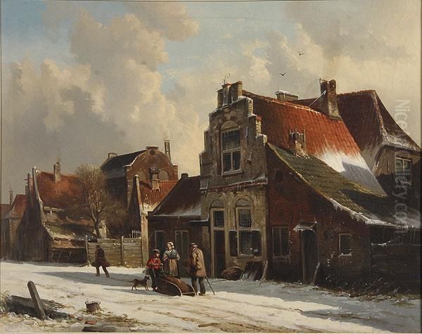 A Dutch Village In Winter - view 1