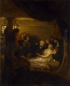 The Death of Lord Nelson in the Cockpit of the Ship 'Victory' by Benjamin West