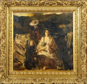Esquisse Pour Les Fiances by Thomas Faed