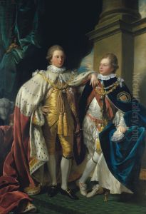Portrait of George, Prince of Wales, and Prince Frederick, later Duke of York by Benjamin West