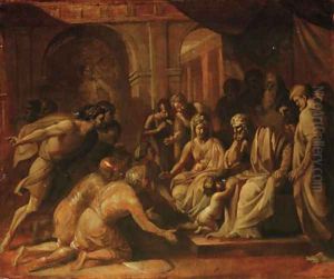 Study for Pyrrhus when a child brought before Glaucias